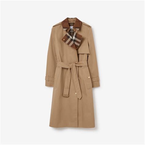 burberry coat with brushstroke check print lining|Burberry long check collar.